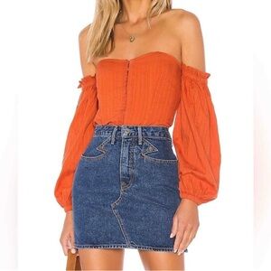 NWOT Revolve Majorelle Betsey Top - Rust Orange (Size XS)